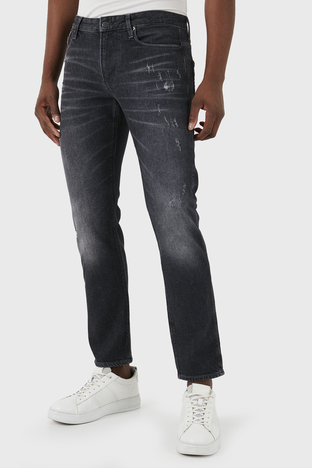 Emporio Armani - Emporio Armani J06 Düşük Bel Slim Fit Jeans Erkek Kot Pantolon 3D1J06 1D06Z 0007 SİYAH (1)