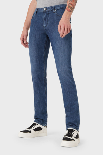 Emporio Armani Slim Fit Cepli Pamuklu J06 Jeans Erkek Kot Pantolon 8N1J06 1D85Z 0942 LACİVERT