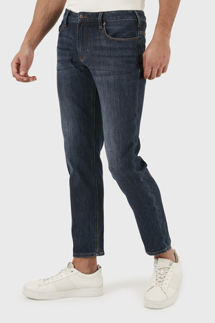 Emporio Armani - Emporio Armani J06 Slim Fit Düşük Bel Düz Paça Jeans Erkek Kot Pantolon 3D1J06 1DRPZ 0942 LACİVERT (1)