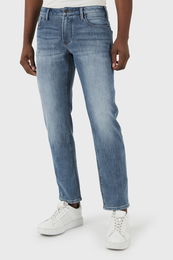 Emporio Armani J06 Slim Fit Düşük Bel Düz Paça Jeans Erkek Kot Pantolon 3D1J06 1DRPZ 0943 MAVİ