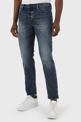 Emporio Armani - Emporio Armani J75 Düşük Bel Slim Fit Jeans Erkek Kot Pantolon 3D1J75 1DRNZ 0942 MAVİ (1)