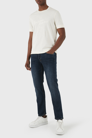 Emporio Armani - Emporio Armani J75 Düşük Bel Slim Fit Jeans Erkek Kot Pantolon 3D1J75 1DRRZ 0942 LACİVERT