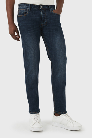 Emporio Armani - Emporio Armani J75 Düşük Bel Slim Fit Jeans Erkek Kot Pantolon 3D1J75 1DRRZ 0942 LACİVERT (1)