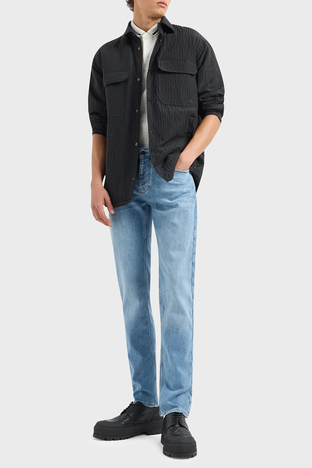 Emporio Armani - Emporio Armani J75 Slim Fit Düşük Bel Jeans Erkek Kot Pantolon 3D1J75 1D01Z 0943 MAVİ