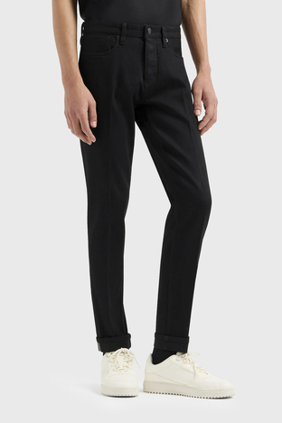 Emporio Armani - Emporio Armani J75 Slim Fit Normal Bel Düz Paça Jeans Erkek Kot Pantolon 3D1J75 1DQAZ 0005 SİYAH (1)