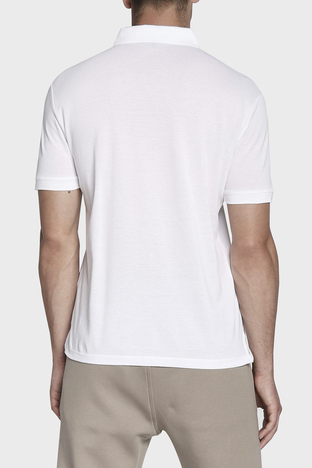 Emporio Armani - Emporio Armani Logo Baskılı Slim Fit Pamuklu Erkek Polo T Shirt 6L1FB9 1JTKZ 0100 BEYAZ (1)