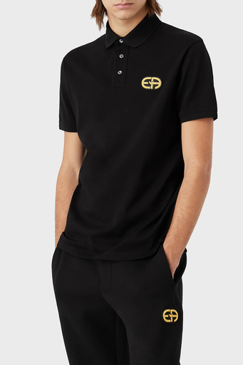 Emporio Armani Logo Baskılı Slim Fit Pamuklu Erkek Polo T Shirt 6L1FB9 1JTKZ 0999 SİYAH