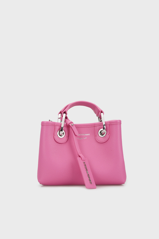 Emporio Armani - Emporio Armani Logolu Çıkartılabilir Omuz Askılı Bayan Çanta Y3D176 YFO5E 88308 PEMBE
