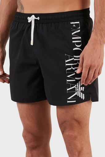 Emporio Armani Logolu Deniz Şortu Regular Fit Belden Bağlamalı Erkek Mayo Short S 211740 2R424 92420 SİYAH