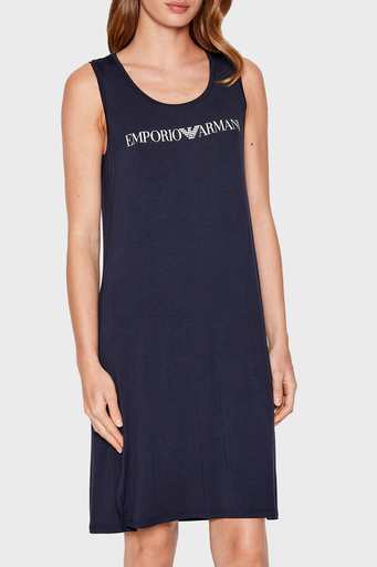 Emporio Armani Logolu Kalın Askılı Yırtmaçlı Regular Fit Bayan Elbise S 262498 2R314 00135 LACİVERT