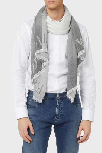 Emporio Armani Logolu Modal Unisex Şal 625289 3R375 00041 GRİ