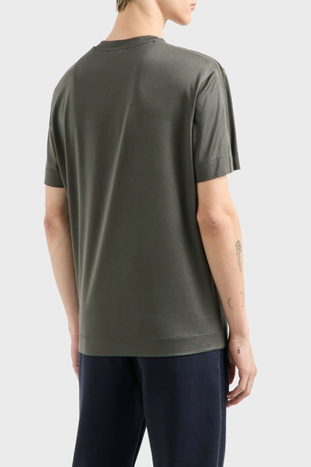 Emporio Armani Logolu Pamuklu Regular Fit Bisiklet Yaka Erkek T Shirt 6D1TD6 1JOSZ 06K0 HAKİ