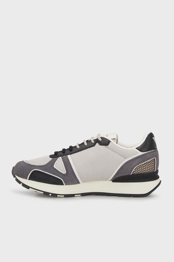 Emporio Armani Logolu Sneaker Erkek Ayakkabı X4X289 XM499 S713 BEJ-GRİ