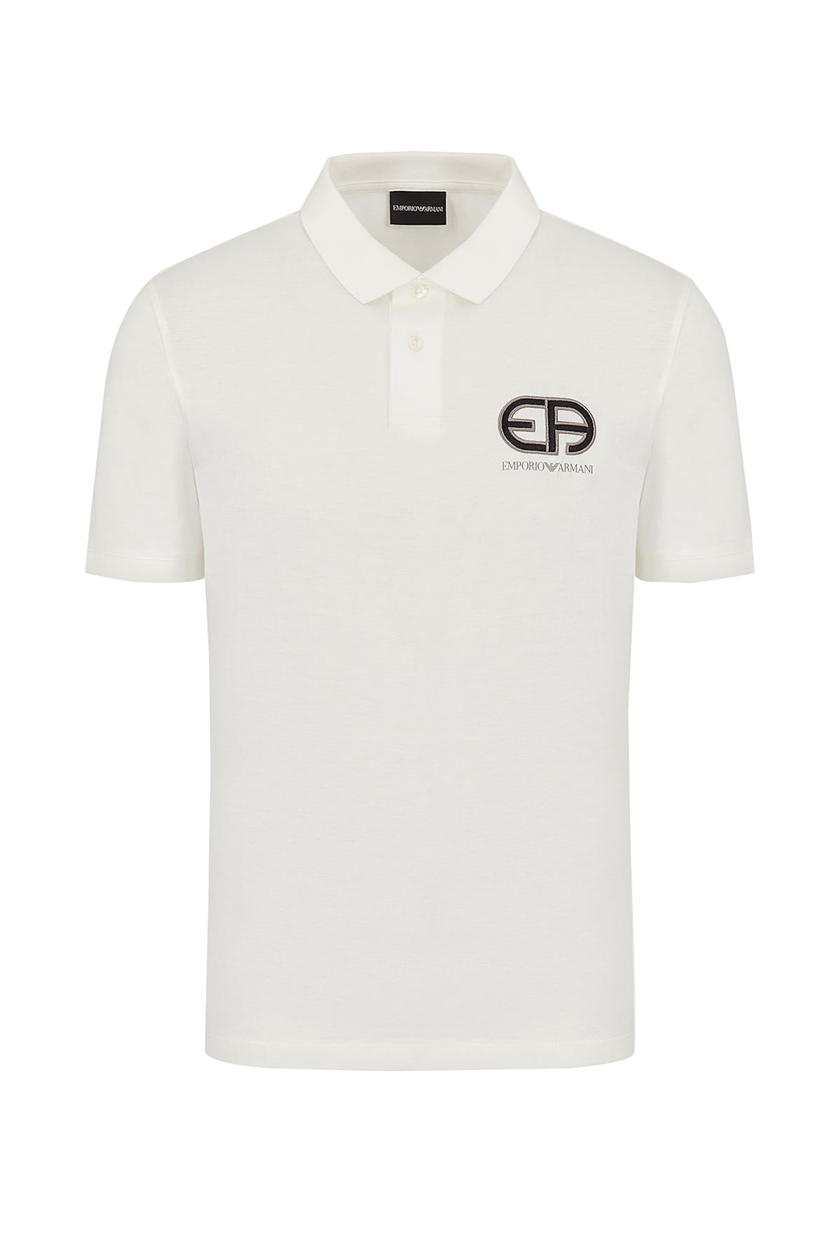 Emporio Armani Marka Logolu Düğmeli T Shirt Erkek Polo 3K1FB7 1JUVZ 0101 BEYAZ
