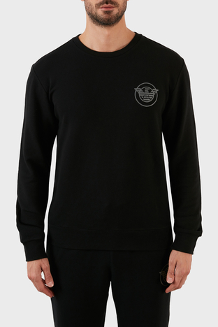 Emporio Armani - Emporio Armani Pamuklu Bisiklet Yaka Erkek Sweat 111785 2F573 00020 SİYAH