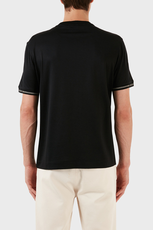 Emporio Armani - Emporio Armani Pamuklu Bisiklet Yaka Logolu Regular Fit Erkek T Shirt 6R1T87 1JUVZ 00A6 SİYAH (1)