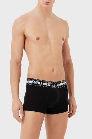 Emporio Armani - Emporio Armani Pamuklu Esnek Erkek Boxer 111389 3R516 00020 SİYAH