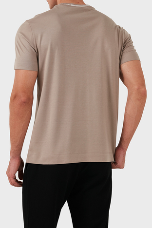 Emporio Armani - Emporio Armani Pamuklu Logolu Regular Fit Bisiklet Yaka Erkek T Shirt 6D1T95 1JOSZ 0144 BEJ (1)