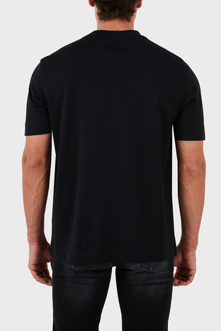 Emporio Armani - Emporio Armani Pamuklu Logolu Regular Fit Bisiklet Yaka Erkek T Shirt 6D1TD7 1JOCZ 0038 SİYAH (1)