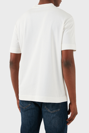 Emporio Armani - Emporio Armani Pamuklu Logolu Regular Fit Bisiklet Yaka Erkek T Shirt 6D1TD7 1JOCZ 01C1 BEYAZ (1)