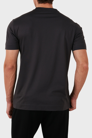 Emporio Armani - Emporio Armani Pamuklu Logolu Regular Fit Bisiklet Yaka Erkek T Shirt 8N1TF5 1JUVZ 0842 ANTRASİT (1)