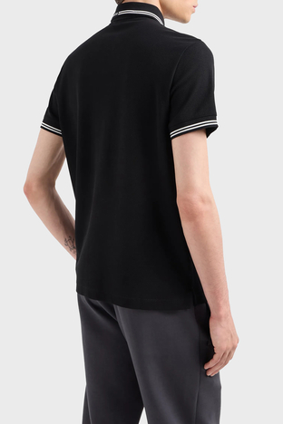 Emporio Armani - Emporio Armani Pamuklu Logolu Regular Fit Düğmeli Erkek Polo Yaka T Shirt 6D1F95 1JCYZ 0029 SİYAH (1)