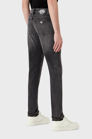 Emporio Armani - Emporio Armani Pamuklu Normal Bel Slim Fit J75 Jeans Erkek Kot Pantolon 3R1J75 1DPYZ 0006 SİYAH (1)