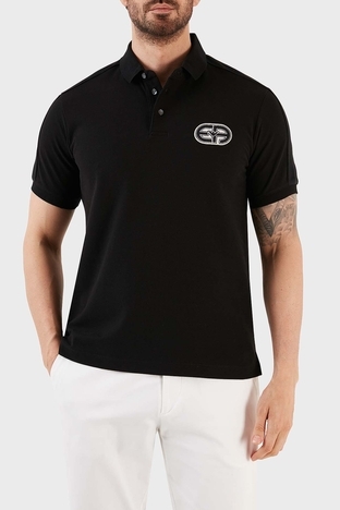 Emporio Armani - Emporio Armani Pamuklu Regular Fit Düğmeli Erkek Polo T Shirt 3R1F77 1JCYZ 0999 SİYAH