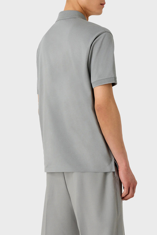 Emporio Armani - Emporio Armani Pamuklu Regular Fit Düğmeli Erkek Polo Yaka T Shirt 3D1FF2 1JTKZ 06G1 GRİ (1)