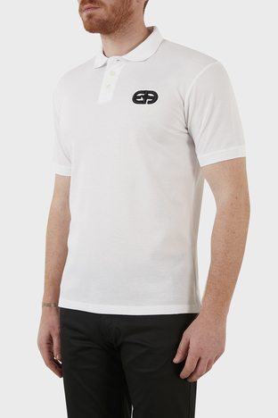 Emporio Armani - Emporio Armani Pamuklu Regular Fit Düğmeli T Shirt Erkek Polo 3L1FAT 1JTKZ 0100 BEYAZ (1)