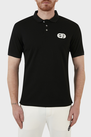 Emporio Armani - Emporio Armani Pamuklu Regular Fit Düğmeli T Shirt Erkek Polo 3L1FAT 1JTKZ 0999 SİYAH