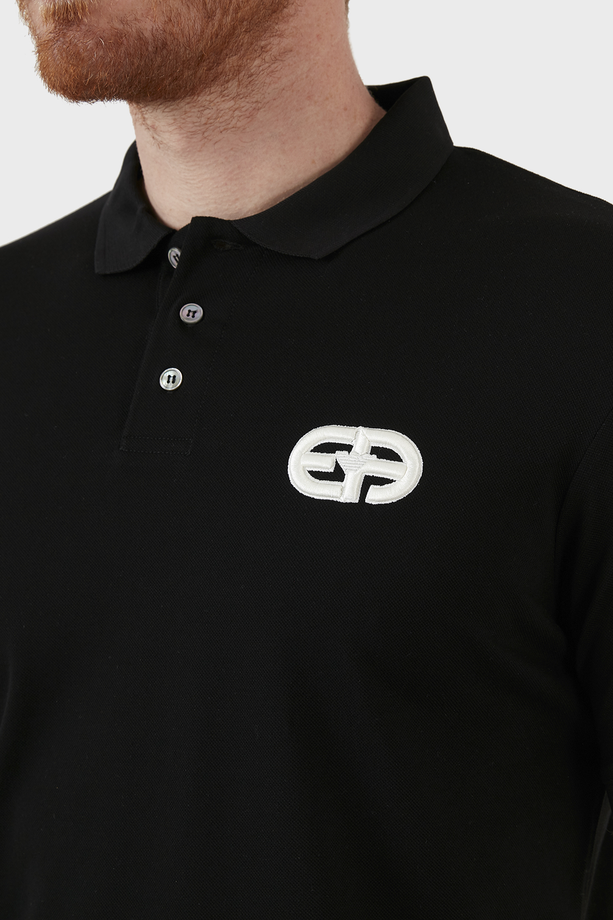 Emporio Armani Pamuklu Regular Fit Düğmeli T Shirt Erkek Polo 3L1FAT 1JTKZ 0999 SİYAH