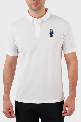 Emporio Armani - Emporio Armani Pamuklu Regular Fit Düğmeli T Shirt Erkek Polo 3L1FAU 1JTKZ 0100 BEYAZ