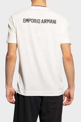 Emporio Armani - Emporio Armani Pamuklu Regular Fit Erkek T Shirt 3D1T73 1JPZZ 01B4 EKRU (1)