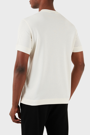 Emporio Armani - Emporio Armani Pamuklu Regular Fit Erkek T Shirt 3D1TG8 1JOCZ 01A5 EKRU (1)