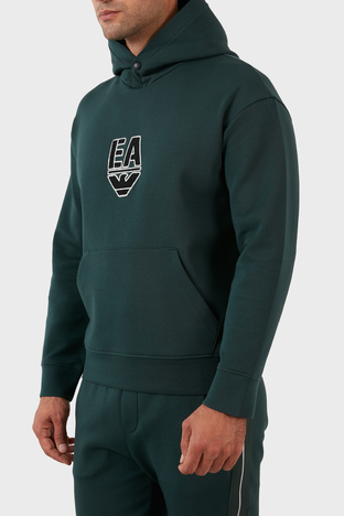 Emporio Armani - Emporio Armani Pamuklu Regular Fit Kapüşonlu Erkek Sweat 6L1MC4 1JHSZ 0586 HAKİ (1)