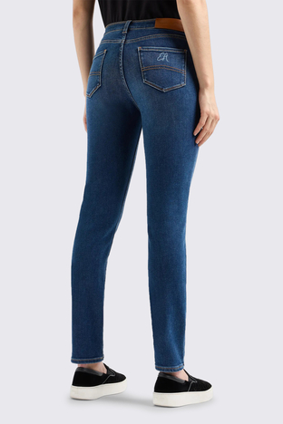 Emporio Armani - Emporio Armani Pamuklu Skinny Fit Yüksek Bel Jeans Bayan Kot Pantolon 6D2J20 2DUPZ 0942 LACİVERT (1)