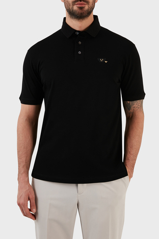 Emporio Armani - Emporio Armani Pamuklu Slim Fit Düğmeli Erkek Polo T Shirt 8N1FAL 1JTKZ 0999 SİYAH