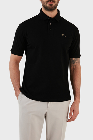 Emporio Armani - Emporio Armani Pamuklu Slim Fit Düğmeli Erkek Polo T Shirt 8N1FAL 1JTKZ 0999 SİYAH (1)
