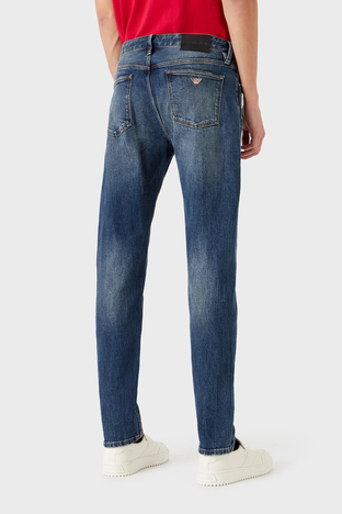 Emporio Armani - Emporio Armani J75 Pamuklu Normal Bel Slim Fit Jeans Erkek Kot Pantolon 6L1J75 1DMXZ 0941 MAVİ (1)
