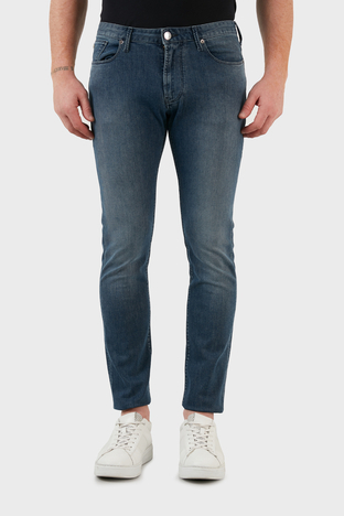 Emporio Armani - Emporio Armani J06 Pamuklu Düşük Bel Slim Fit Jeans Erkek Kot Pantolon 8N1J06 1G19Z 0942 MAVİ (1)