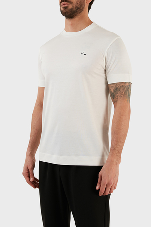 Emporio Armani - Emporio Armani Regular Fit Bisiklet Yaka Erkek T Shirt 8N1TEW 1JUVZ 0101 BEYAZ (1)