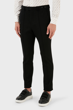 Emporio Armani - Emporio Armani Slim Fit Normal Bel Düz Paça Erkek Pantolon H41P44 E1613 999 SİYAH (1)