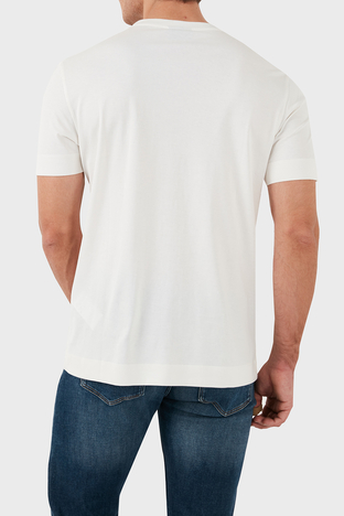 Emporio Armani - Emporio Armani Slim Fit Pamuklu Bisiklet Yaka Erkek T Shirt 6D1TM1 1JOCZ 01B8 BEYAZ (1)