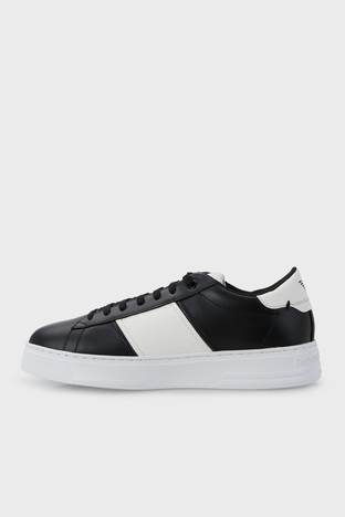 Emporio Armani - Emporio Armani Logolu Sneaker Erkek Ayakkabı X4X570 XN010 Q475 SİYAH-BEYAZ (1)