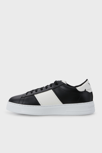 Emporio Armani Logolu Sneaker Erkek Ayakkabı X4X570 XN010 Q475 SİYAH-BEYAZ