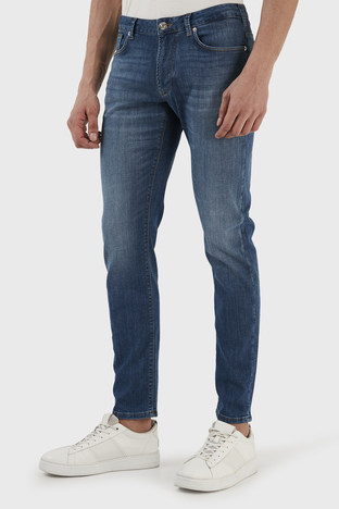 Emporio Armani - Emporio Armani Streç Pamuklu Normal Bel Slim Fit J06 Jeans Erkek Kot Pantolon 3R1J06 1D09Z 0942 MAVİ (1)