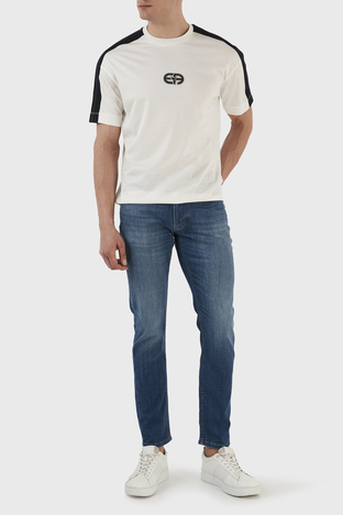 Emporio Armani - Emporio Armani Streç Pamuklu Normal Bel Slim Fit J06 Jeans Erkek Kot Pantolon 3R1J06 1D09Z 0942 MAVİ