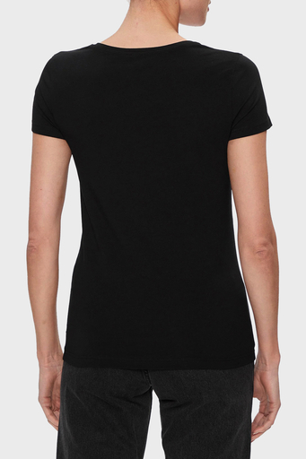 Emporio Armani Streç Pamuklu Regular Fit Bisiklet Yaka Bayan T Shirt 163377 4R223 00020 SİYAH