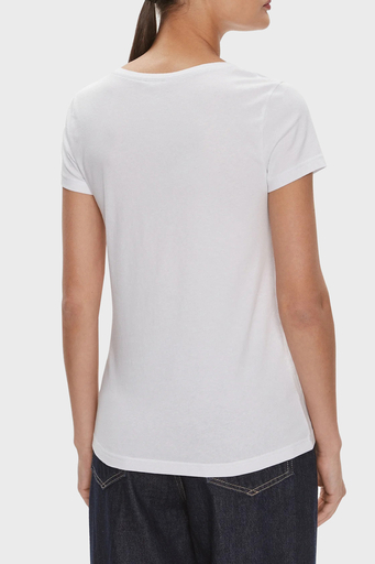 Emporio Armani Streç Pamuklu Regular Fit Bisiklet Yaka Bayan T Shirt 633774 R2230 0010 BEYAZ